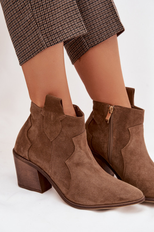 Stiefel im CoZuboy-StilErmöglichtturalnego aus INildlederu Zazoo 3153 Khaki-Farbe