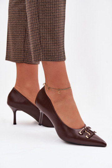 Hakken Schoenen met ornamenten Eko Leer CzekoladoIne Fivara 2