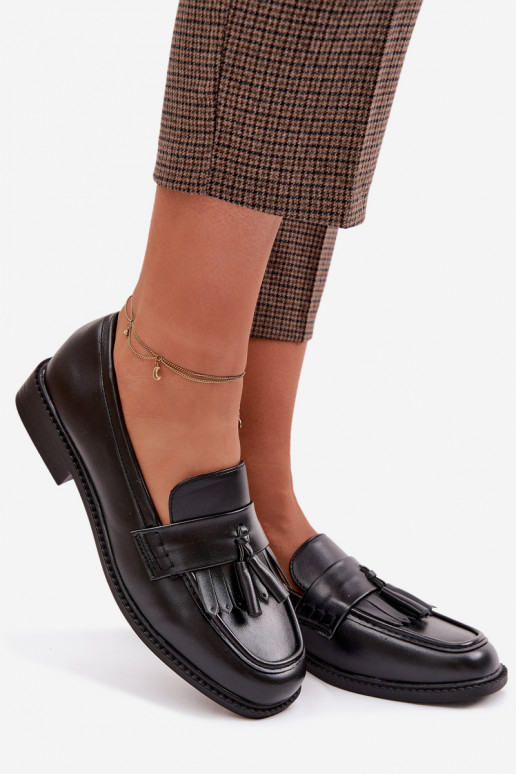 dames mocassins Eko Leer met kInastjes zInart Galera