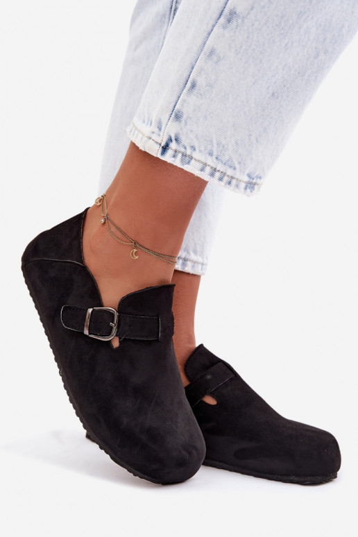 chaussures Féminin en daim écologiqueoÀe avec boucles couleur noire Ismora