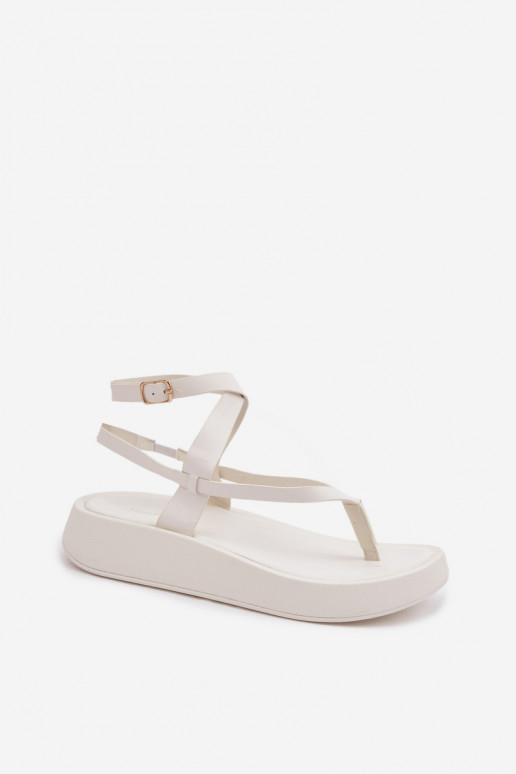 sandalen door de vinger Dames met platform Initte kleur Gelira