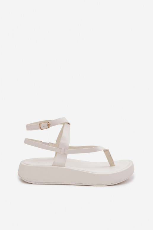 sandalen door de vinger Dames met platform Initte kleur Gelira