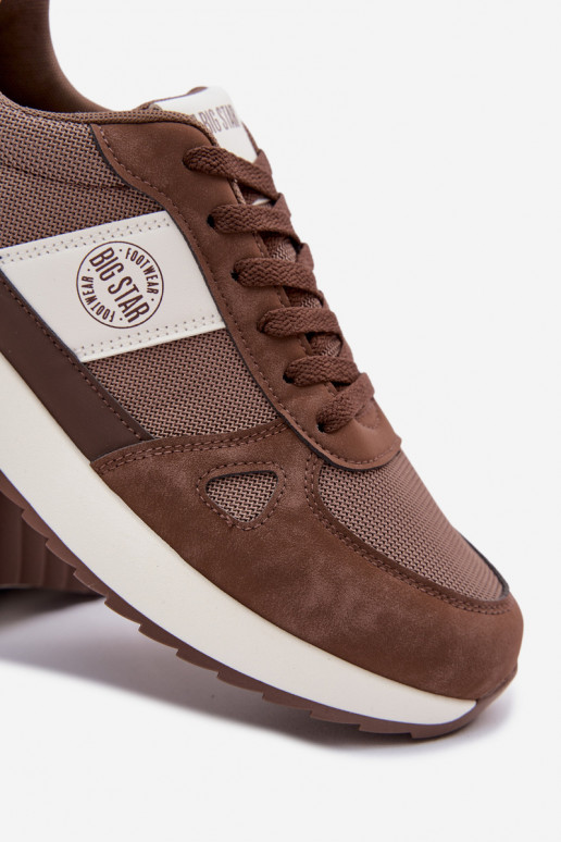 sportschoenen Sneakers model schoenen voor mannen Big Star TT174353 bruine kleur