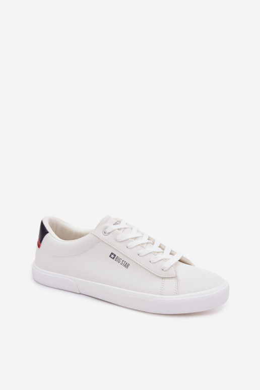 pour hommes chaussures décontractées en cuir écologique Big Star TT174001 couleur blanche