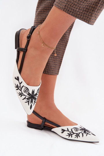 Damen Sandalen mit Riemchen flach in Schwarz Grelia