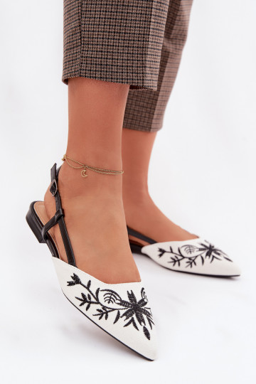 Vrouwen sandalen met platte zool in zwarte kleur Grelia 2