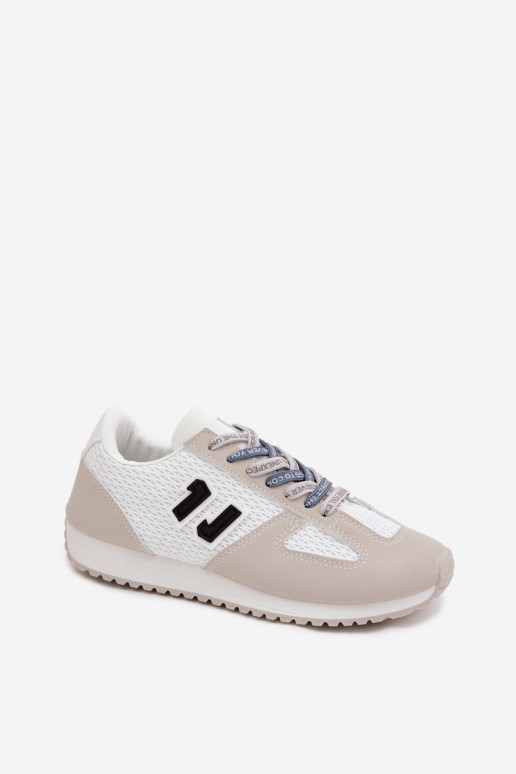 Chaussures modèle baskets Féminin Avec des décorations Laçagem couleur grise Henira