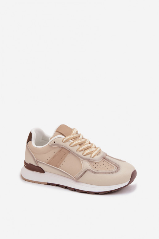 Sneakers model schoenen Dames van ecoleer beige Kelira