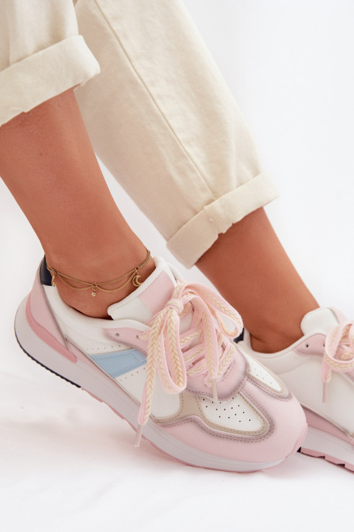 Sneakers model schoenen Dames van ecoleer roze Kelira