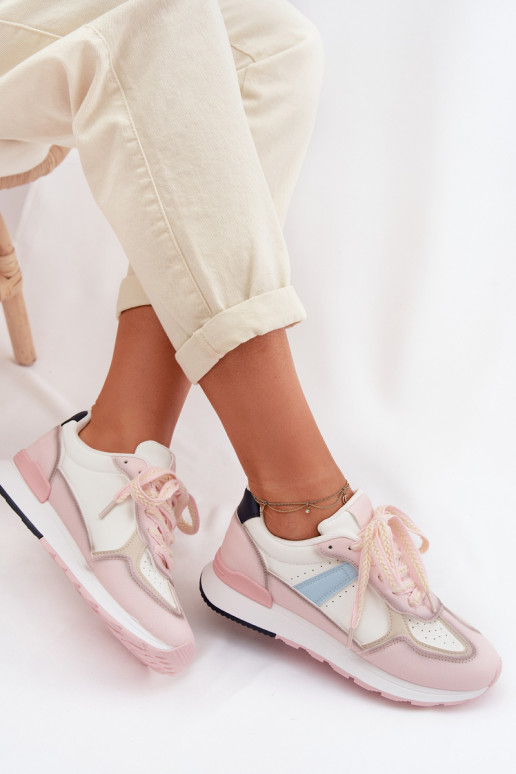 Sneakers model schoenen Dames van ecoleer roze Kelira