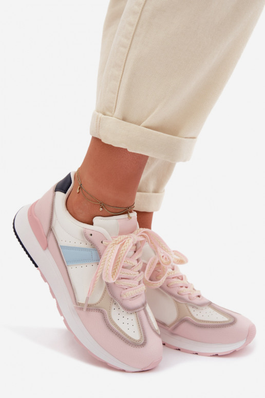 Sneakers model schoenen Dames van ecoleer roze Kelira