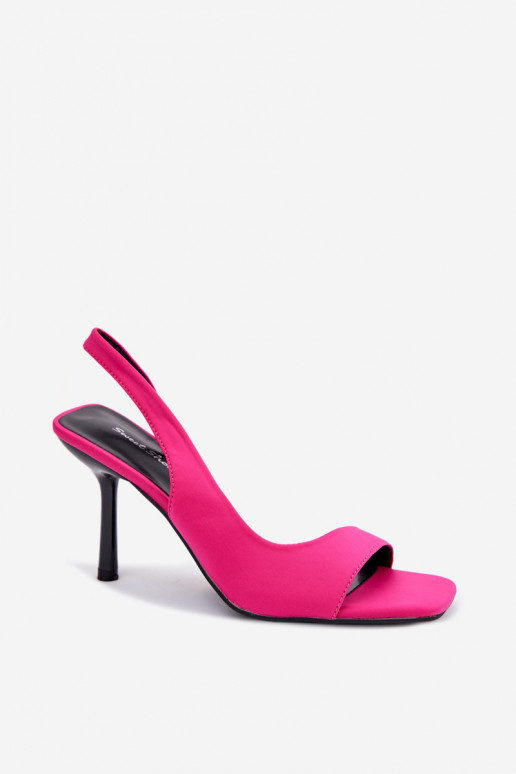 Sandales pour femmes avec des talons fins  couleur rose Calvoria