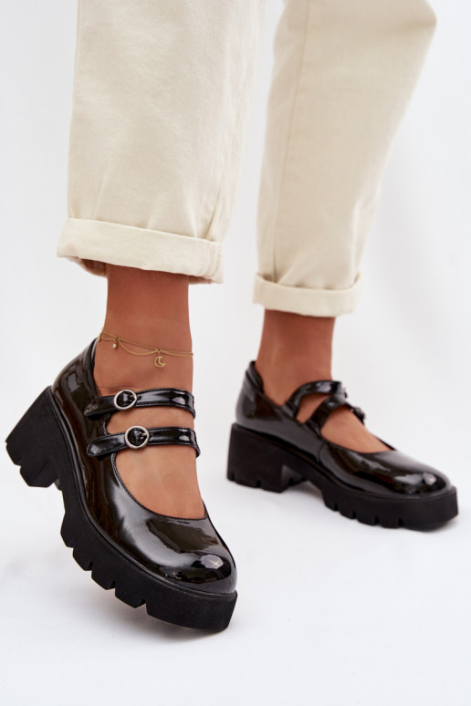 met lakeffect Dames schoenen met hakken Met Strepen zInart Kamira