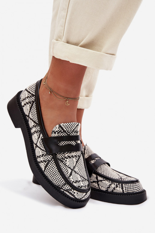 mocassins pour femmes À motifs couleur noire Barisa