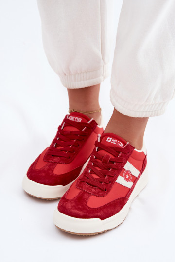 Damen Sneakers im sportlichen Stil Big Star TT274158 in Rot