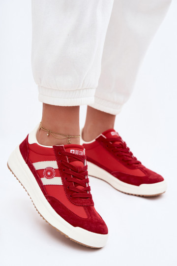 Chaussures de sport femme Big Star TT274158 style décontracté couleur rouge 2