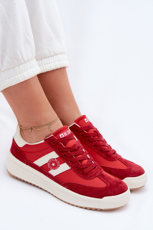 Chaussures modèle baskets Féminin Big Star TT274158 couleur rouge