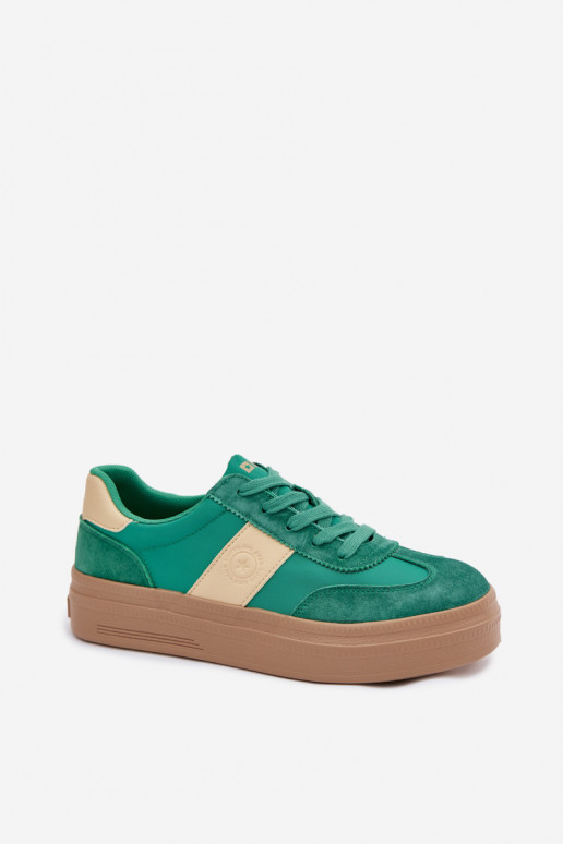 en daim Chaussures modèle baskets Féminin Big Star TT274163 couleur verte