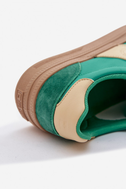 van suède Sneakers model schoenen Dames Big Star TT274163 groene kleur