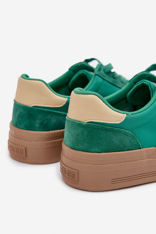 van suède Sneakers model schoenen Dames Big Star TT274163 groene kleur