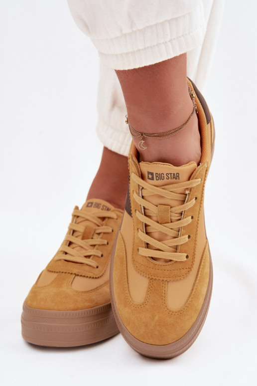 en daim Chaussures modèle baskets Féminin Big Star TT274166 couleur jaune