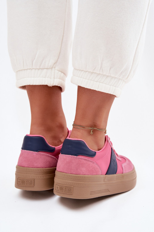 van suède Sneakers model schoenen Dames Big Star TT274164 roze