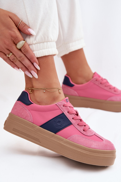 van suède Sneakers model schoenen Dames Big Star TT274164 roze