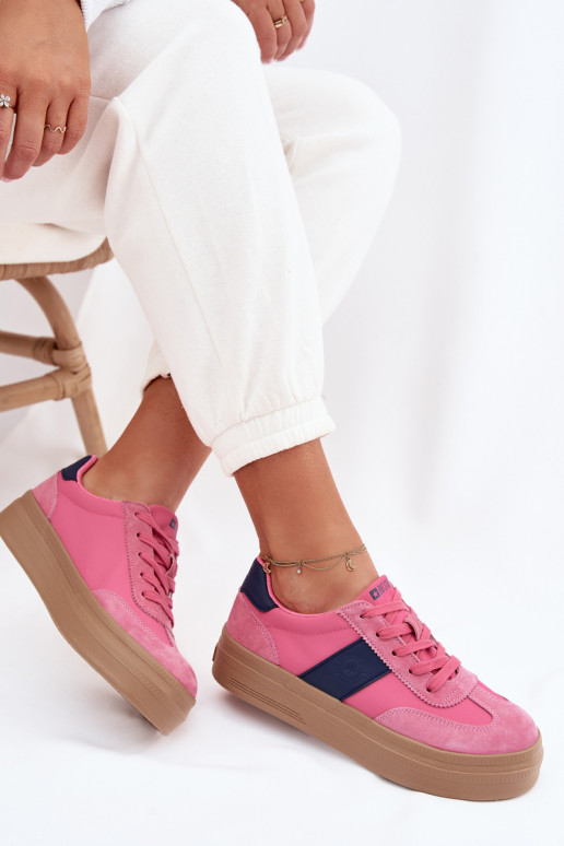 van suède Sneakers model schoenen Dames Big Star TT274164 roze