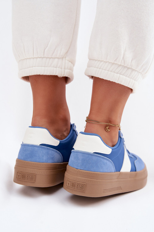 van suède Sneakers model schoenen Dames Big Star TT274165 blauIn