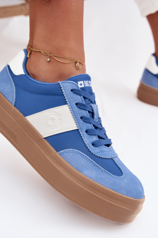 en daim Chaussures modèle baskets Féminin Big Star TT274165 couleur bleue