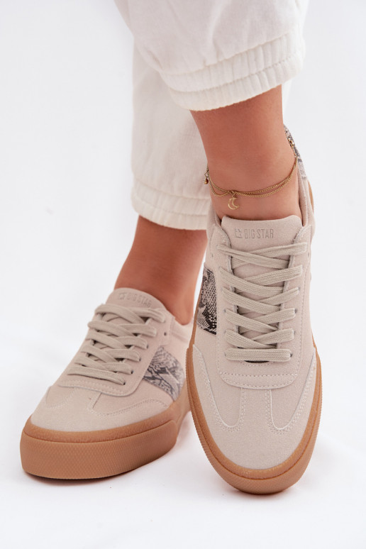 Sneakers model schoenen Dames Ze INstaInkami Slangenhuid Big Star TT274299 grijs