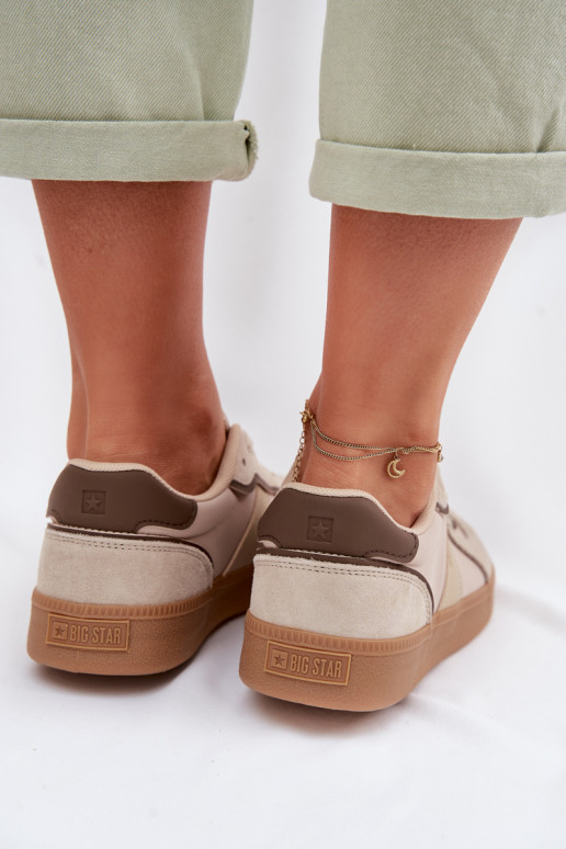 Chaussures modèle baskets Féminin Big Star TT274174 beige