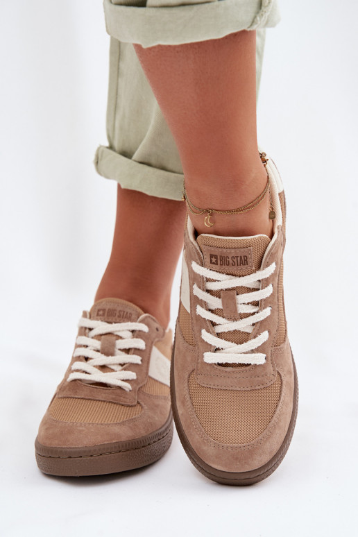 Chaussures modèle baskets Féminin Big Star TT274177 couleur ivoire