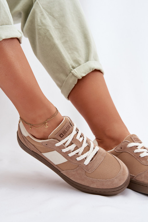 Chaussures modèle baskets Féminin Big Star TT274177 couleur ivoire