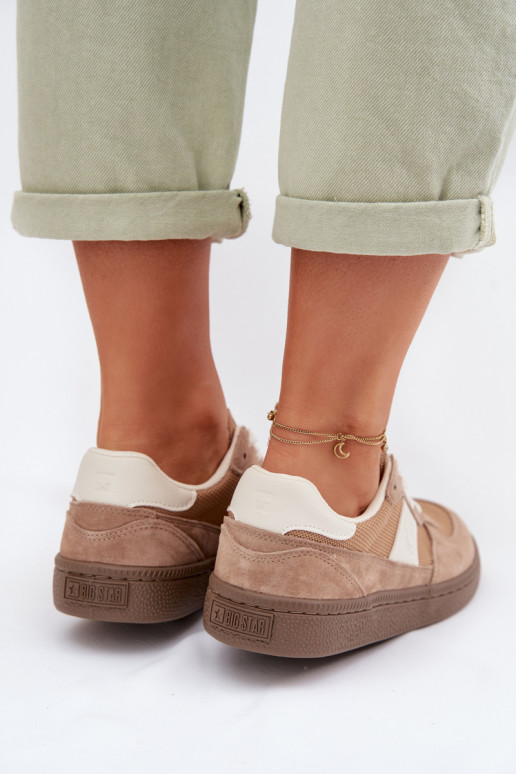 Chaussures modèle baskets Féminin Big Star TT274177 couleur ivoire