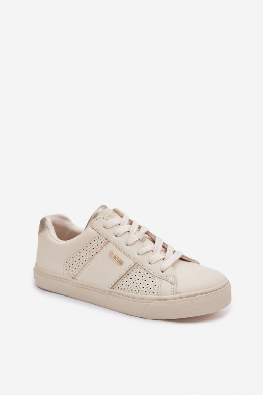 Sneakers model schoenen Dames met elementen van opengeInerkt Big Star TT274292 beige