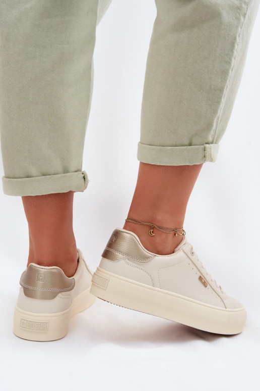 Sneakers model schoenen met platform Big Star TT274806 beige