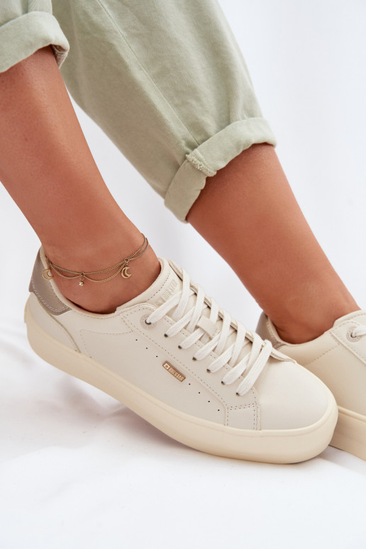 Chaussures modèle baskets avec une plateforme Big Star TT274806 beige