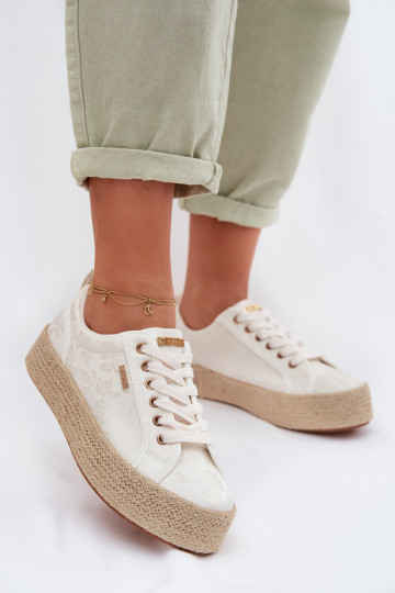 vrijetijdsschoenen Espadrilles met platform Big Star TT274346 ivoor