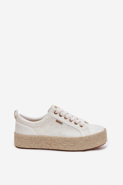 chaussures décontractées Espadrilles avec une plateforme Big Star TT274346 couleur ivoire