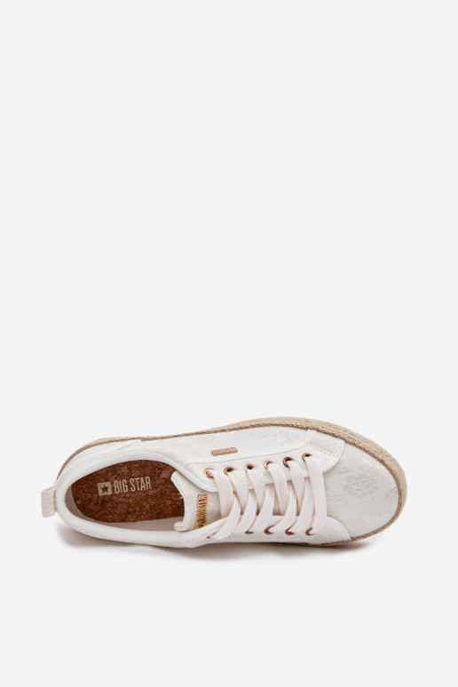 vrijetijdsschoenen Espadrilles met platform Big Star TT274346 ivoor