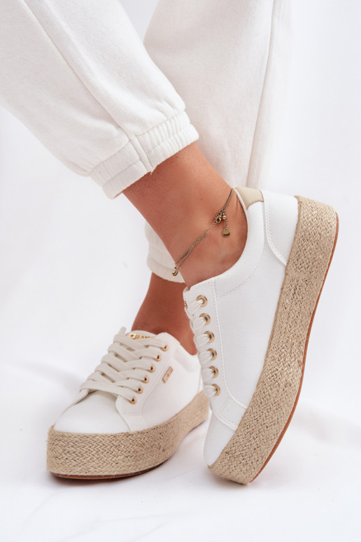 lässige Schuhe Espadrilles mit einer Plattform Big Star TT274349 Zueiße Farbe