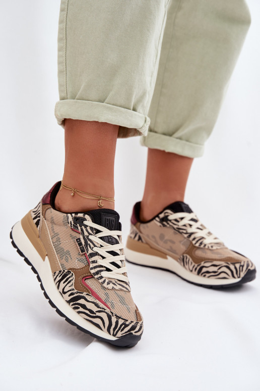 sportschoenen Sneakers model schoenen Dames Met patroon Big Star TT274333 beige