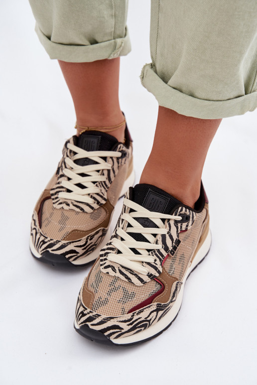 baskets Chaussures modèle baskets Féminin À motifs Big Star TT274333 beige