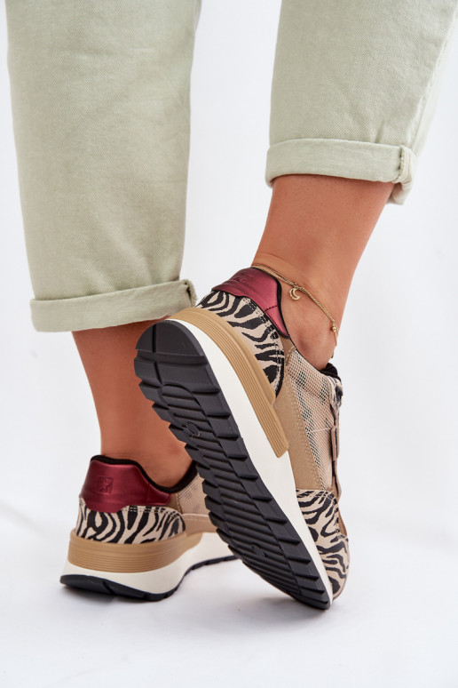 baskets Chaussures modèle baskets Féminin À motifs Big Star TT274333 beige