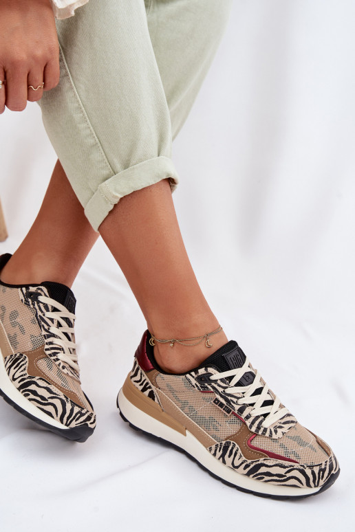 baskets Chaussures modèle baskets Féminin À motifs Big Star TT274333 beige