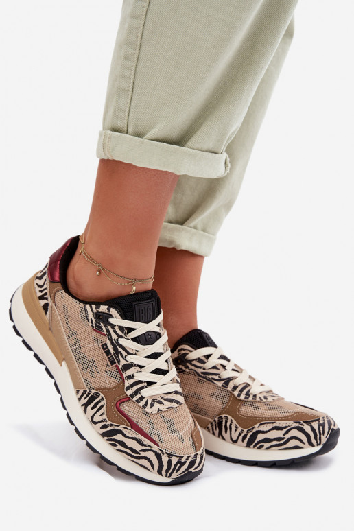 sportschoenen Sneakers model schoenen Dames Met patroon Big Star TT274333 beige