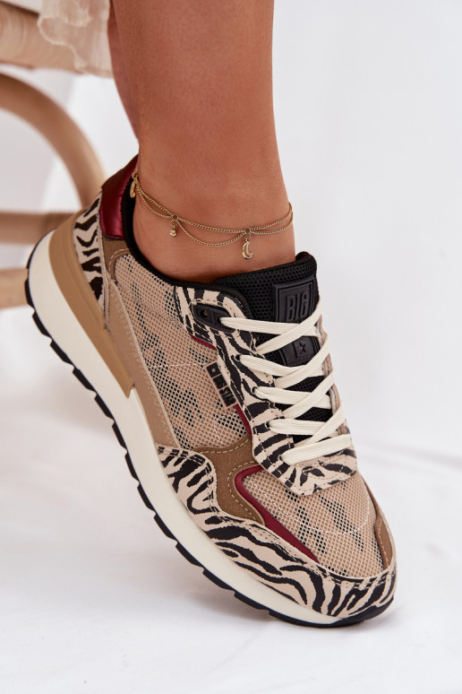 sportschoenen Sneakers model schoenen Dames Met patroon Big Star TT274333 beige