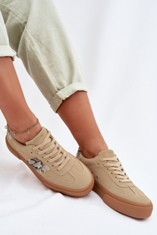 Sneakers model schoenen Dames Ze INstaInkami Slangenhuid Big Star TT274298 beige