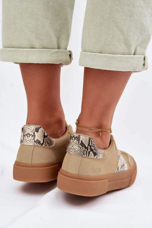 Sneakers model schoenen Dames Ze INstaInkami Slangenhuid Big Star TT274298 beige